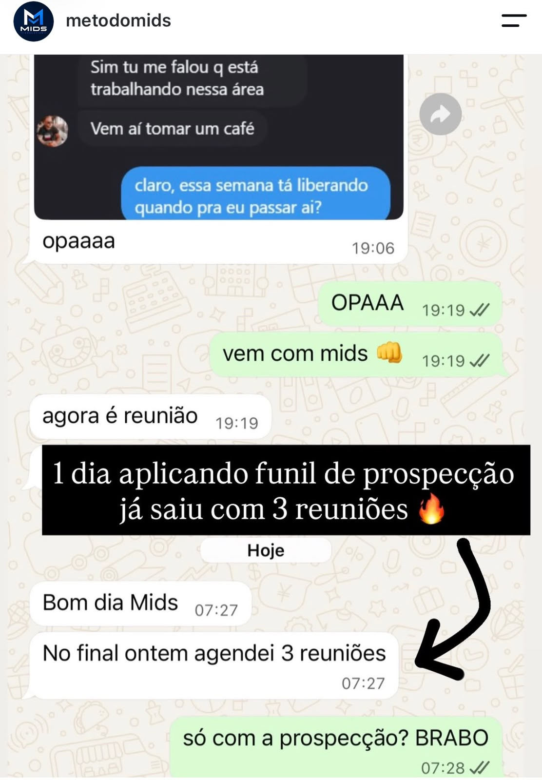 Print de depoimento de mentorado 1